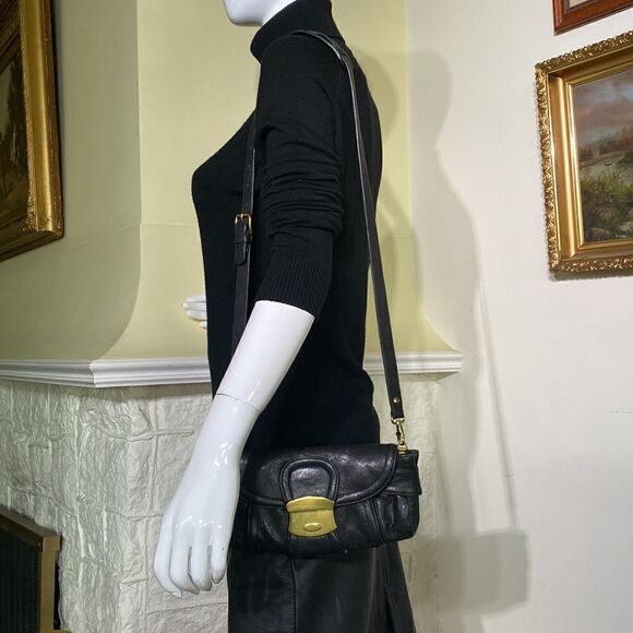 Kooba Leather Convertible Baguette Clutch Shoulder Bag - Picture 2 of 14